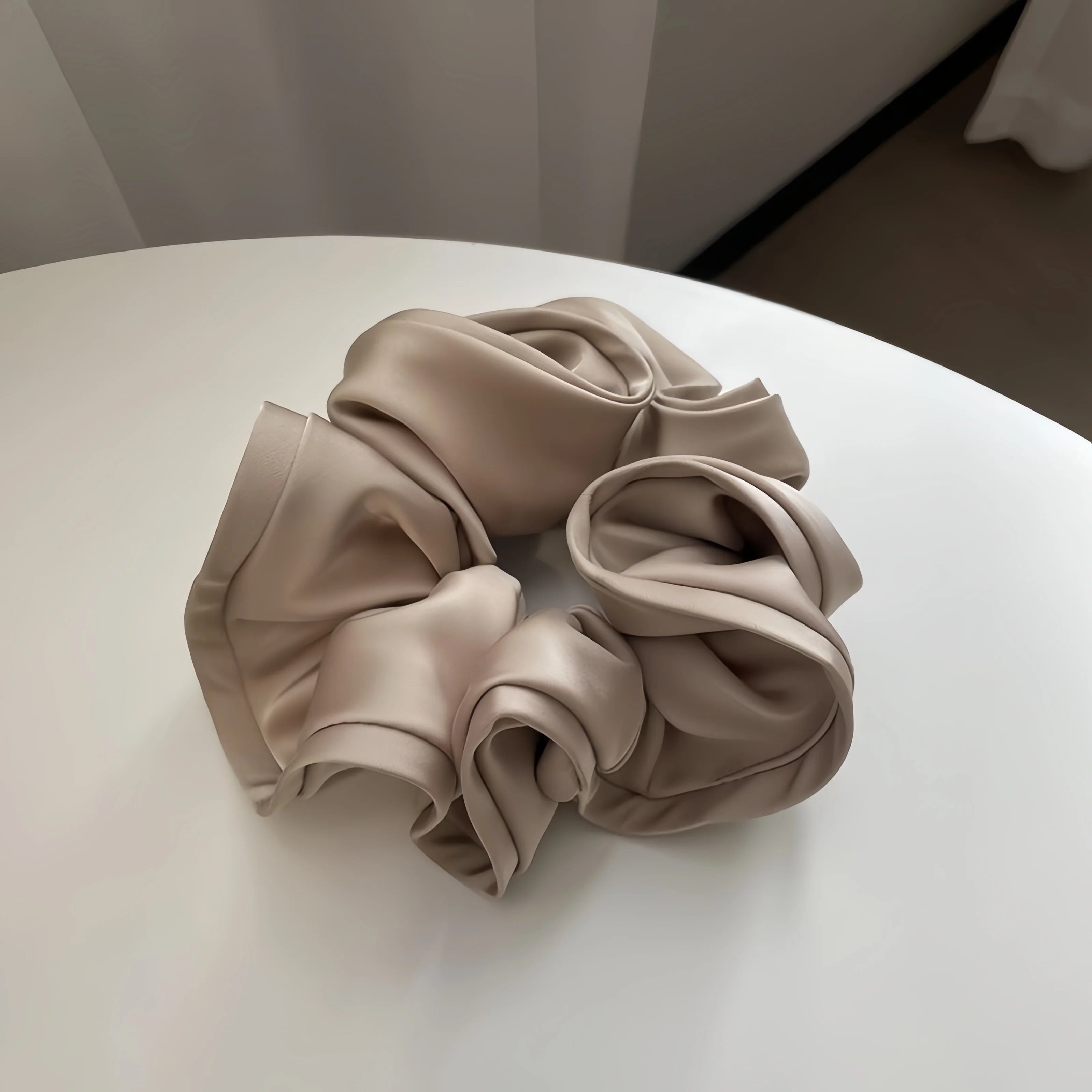 Korean Big Hair Tie Ribbon Scrunchies Satin Elastic Hair Band Bow Women Simple Temperament New Style Ponytail Hair Accessories Quick Pick Grocers